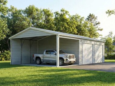 Keen's Buildings, 24x40x12 Metal Garage/Workshop Installed, KBG-2G244012-1D1W