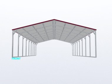 24x40x8 Vertical Roof Carport