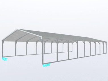 Keen's Buildings, 24x45x6 Carport, KBS-244506CP-REG