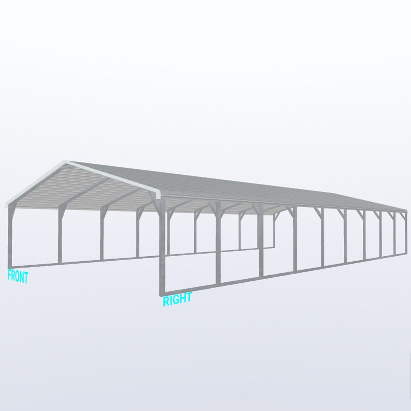 24X40X8 Carport Keen'S Buildings, 24X40X8 Carport, Kbs-244008Cp-Reg
