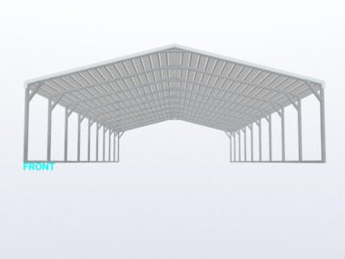 Keen's Buildings, 24x40x8 Carport, KBS-244008CP-REG