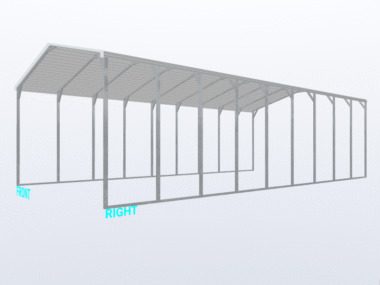 Keen's Buildings, 24x45x12 Carport, KBS-244512CP-REG