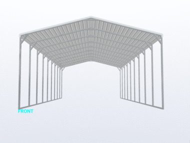 Keen's Buildings, 24x45x12 Carport, KBS-244512CP-REG