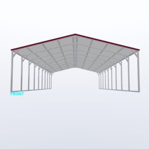 24x45x8 Vertical Roof Carport