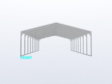 Keen's Buildings, 24x45x8 Carport, KBS-244508CP-REG