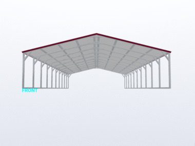 Keen's Buildings, 24x50x6 Vertical Roof Carport, KBS-245006CP-VER