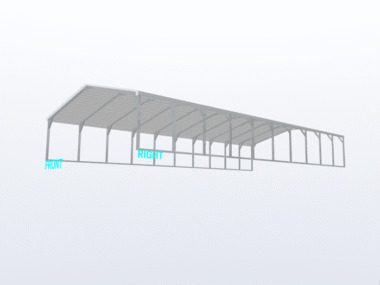 Keen's Buildings, 24x45x8 Carport, KBS-244508CP-REG