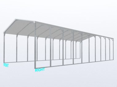 Keen's Buildings, 24x50x12 Carport, KBS-245012CP-REG