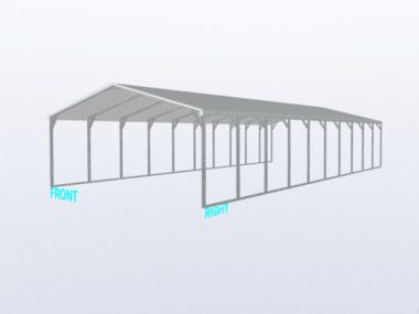 Keen's Buildings, 24x50x8 Carport, KBS-245008CP-REG