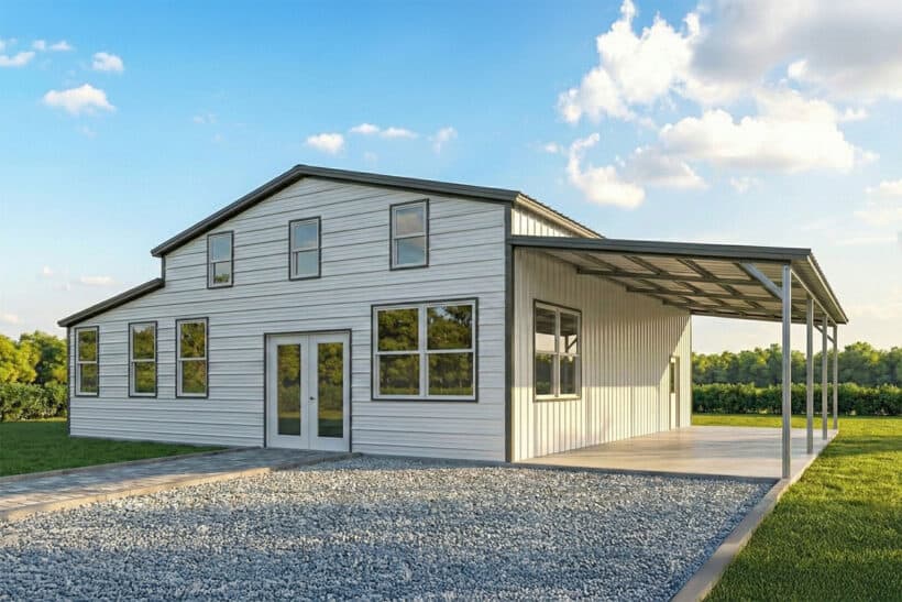 Keen'S Buildings, 24X71X12 Metal Garage/Barndo Installed, Kbg-1G247112-1D25W