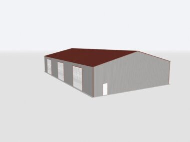 Keen's Buildings, 60X100X16 Metal Garage/ Workshop Installed, KBG-3G6010016-1D0W