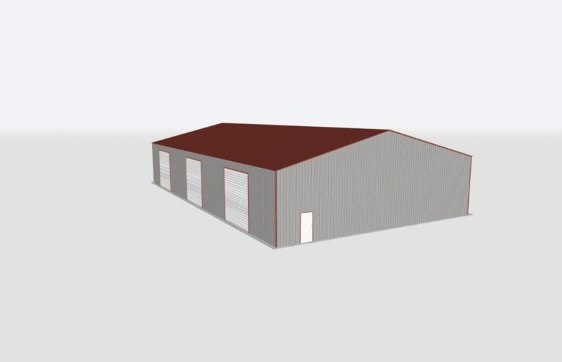 Keen'S Buildings, 60X100X16 Metal Garage/ Workshop Installed, Kbg-3G6010016-1D0W
