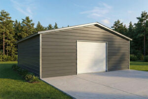 30x25x10 Metal Garage / Workshop Installed