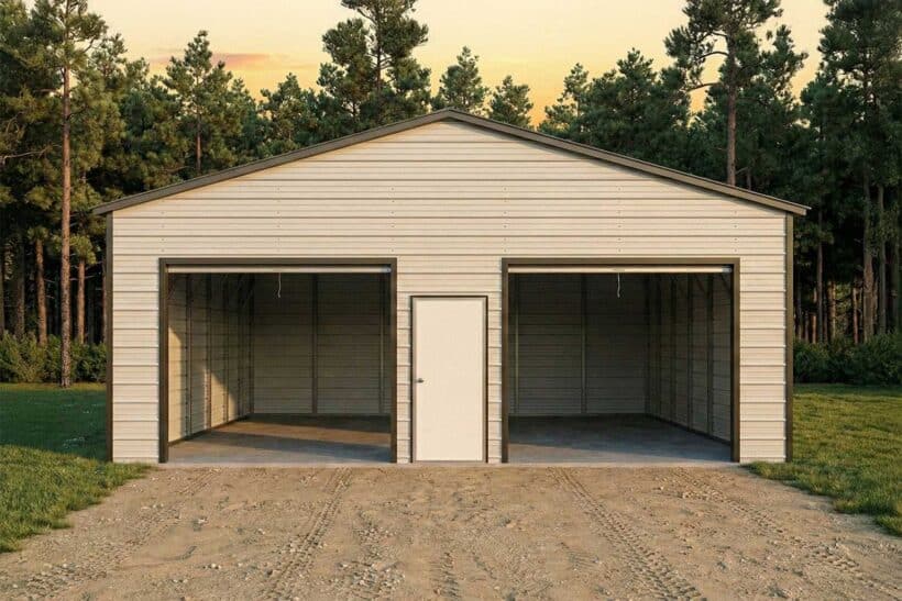 Keen'S Buildings, 30X26X10 Metal Garage/ Workshop Installed, Kbg-2G302610-1D0W