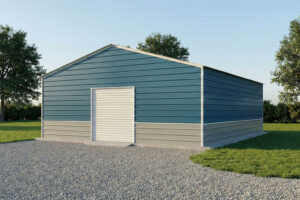 30x30x10 Metal Garage / Workshop Installed