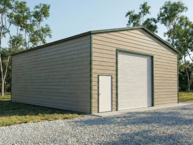 Keen's Buildings, 30X40X12 Metal Garage/ Workshop Installed, KBG-1G304012-1D0W