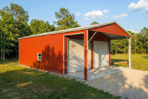 30X40X14 Metal Barn/Garage Workshop Installed