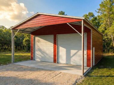 Keen's Buildings, 30X40X14 Metal Barn/Garage Workshop Installed, KBG-2G304014-1D0WF