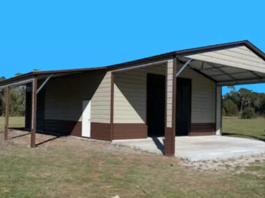 Keen's Buildings, 30x55x12 Metal Garage, KBG-1G305512-1D0W