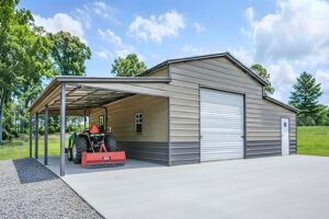 40X30X12 Metal Garage/ Workshop Installed