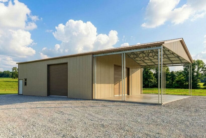 Keen'S Buildings, 40X60X14 Metal Barn/Workshop Installed, Kbg-2G406014-1D3Wf