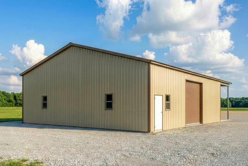 Keen'S Buildings, 40X60X14 Metal Barn/Workshop Installed, Kbg-2G406014-1D3Wf