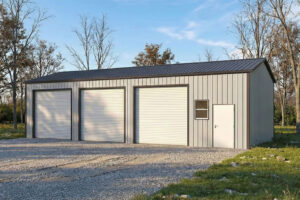 40x60x14 Metal Garage/ Workshop Installed