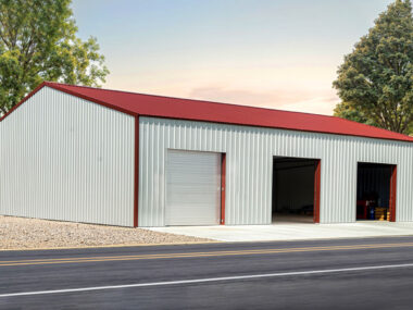 Keen's Buildings, 60X100X16 Metal Garage/ Workshop Installed, KBG-3G6010016-1D0W