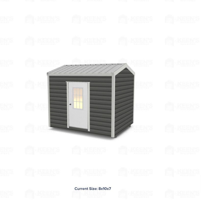 8X10 Shed W/ Eve Side Door 8X10 Shed With Eve Side Door Keen'S Buildings, 8X10 Shed W/ Eve Side Door, Kbs-Eg081007-1D0W