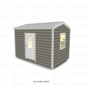 8x12 Shed w/ Eve Side Door