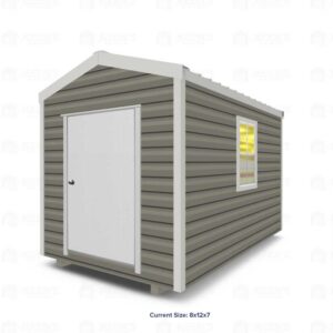 8x12 Shed w/ Gable Side Door