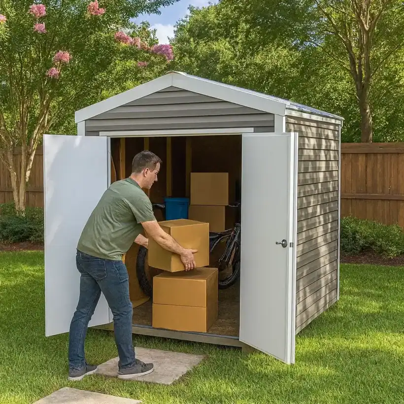 Keen'S Buildings, 8X8 Shed W/ Gable Side Door, Kbs-Eg080807-1D0W