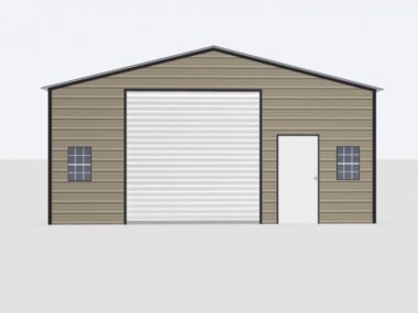 Keen's Buildings, 24x30x10 Metal Garage/ Workshop Installed, KBG-1G243010-1D6W