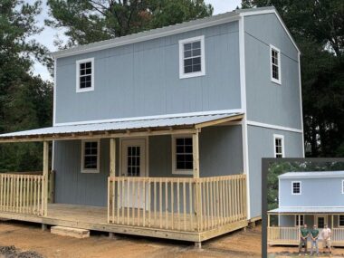 Keen's Buildings, The Weekender 2-Story Shed - Installed, KBS-SIDEGABLE-1D2W-1