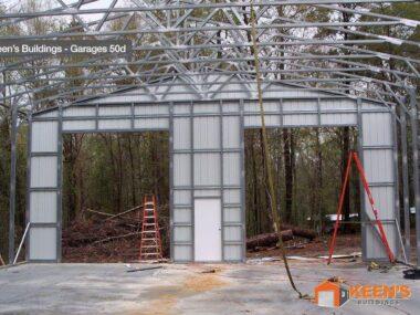 Keen's Buildings, 30X26X10 Metal Garage/ Workshop Installed, KBG-2G302610-1D0W