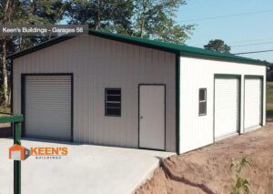 24x41x10 Metal Garage / Workshop Installed