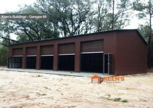 30x71x14 Metal Garage / Workshop Installed