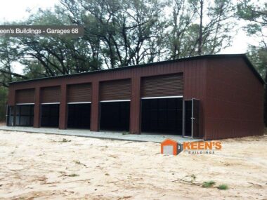 30x71x14 Metal Garage / Workshop Installed