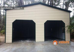 30X25X12 Metal Garage/ Workshop Installed