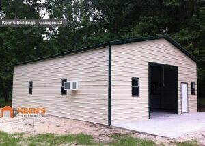 24x30x10 Metal Garage/ Workshop Installed