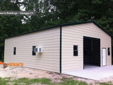 24x30x10 Metal Garage/ Workshop Installed