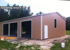 40x80x14 Metal Garage/ Workshop Installed