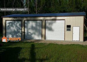 40x60x14 Metal Garage/ Workshop Installed