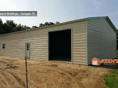 Keen's Buildings, 30x80x14 Metal Garage/ Workshop Installed, KBG-3G308014-1D6W
