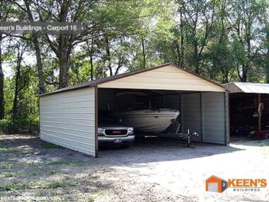Keen's Buildings, 24X25 Carport, KBC-242509-AF2G3P10