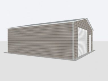 Keen's Buildings, UrbanTitan 24x25 Metal Garage & Storage (1-Truck Garage), KBG-1G24269-1D1W