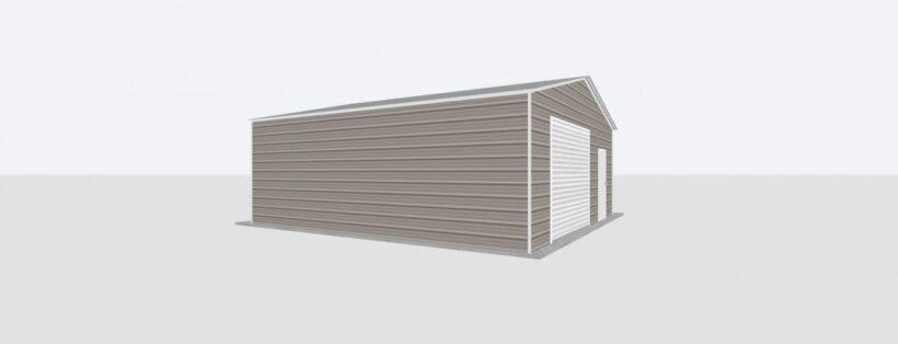 Keen'S Buildings, Urbantitan 24X25 Metal Garage &Amp; Storage (1-Truck Garage), Kbg-1G24269-1D1W