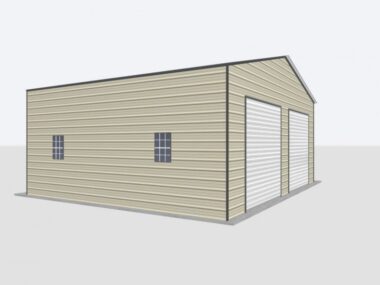 Keen's Buildings, 30X25X12 Metal Garage/ Workshop Installed, KBG-2G302512-1D4W