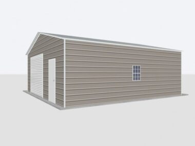 Keen's Buildings, UrbanTitan 24x25 Metal Garage & Storage (1-Truck Garage), KBG-1G24269-1D1W