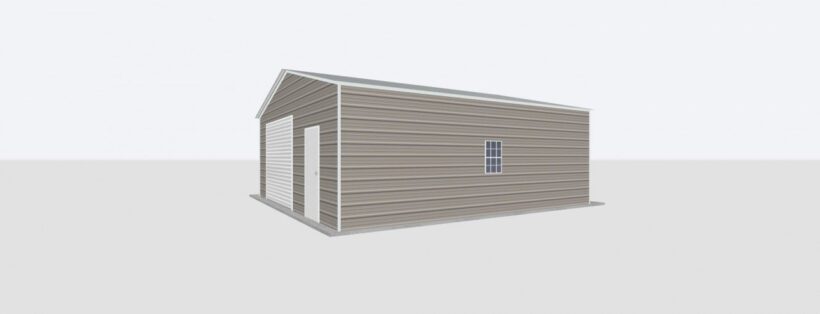 Keen'S Buildings, Urbantitan 24X25 Metal Garage &Amp; Storage (1-Truck Garage), Kbg-1G24269-1D1W